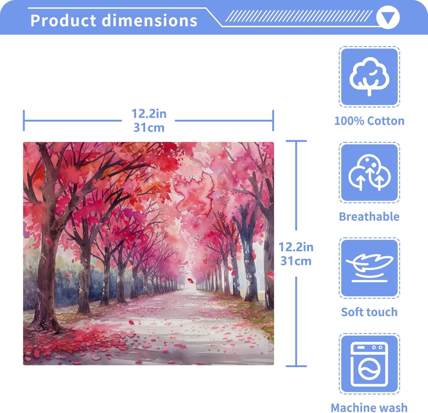 Blooming Flower Trees Washcloth Set