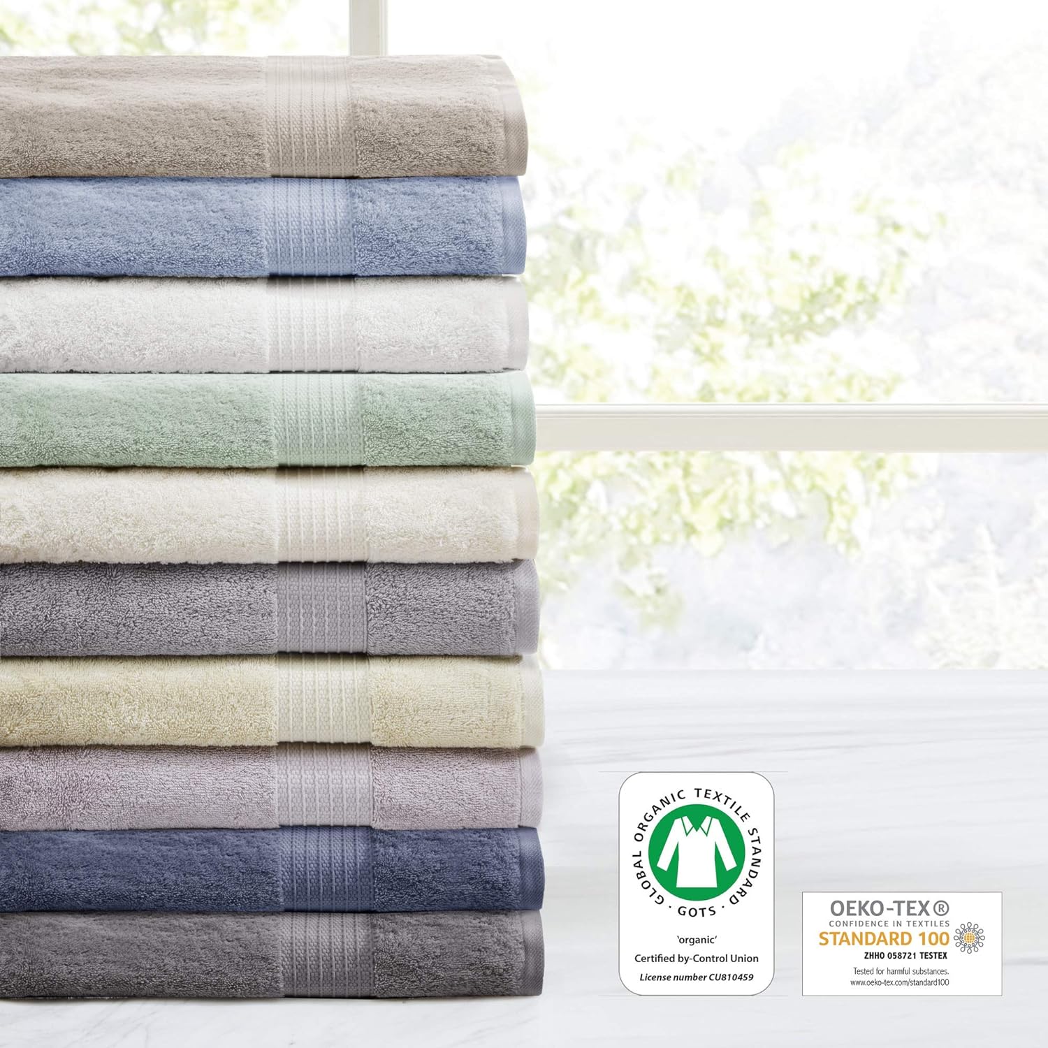 Madison Park Organic 100 Cotton Bathroom Towel Set