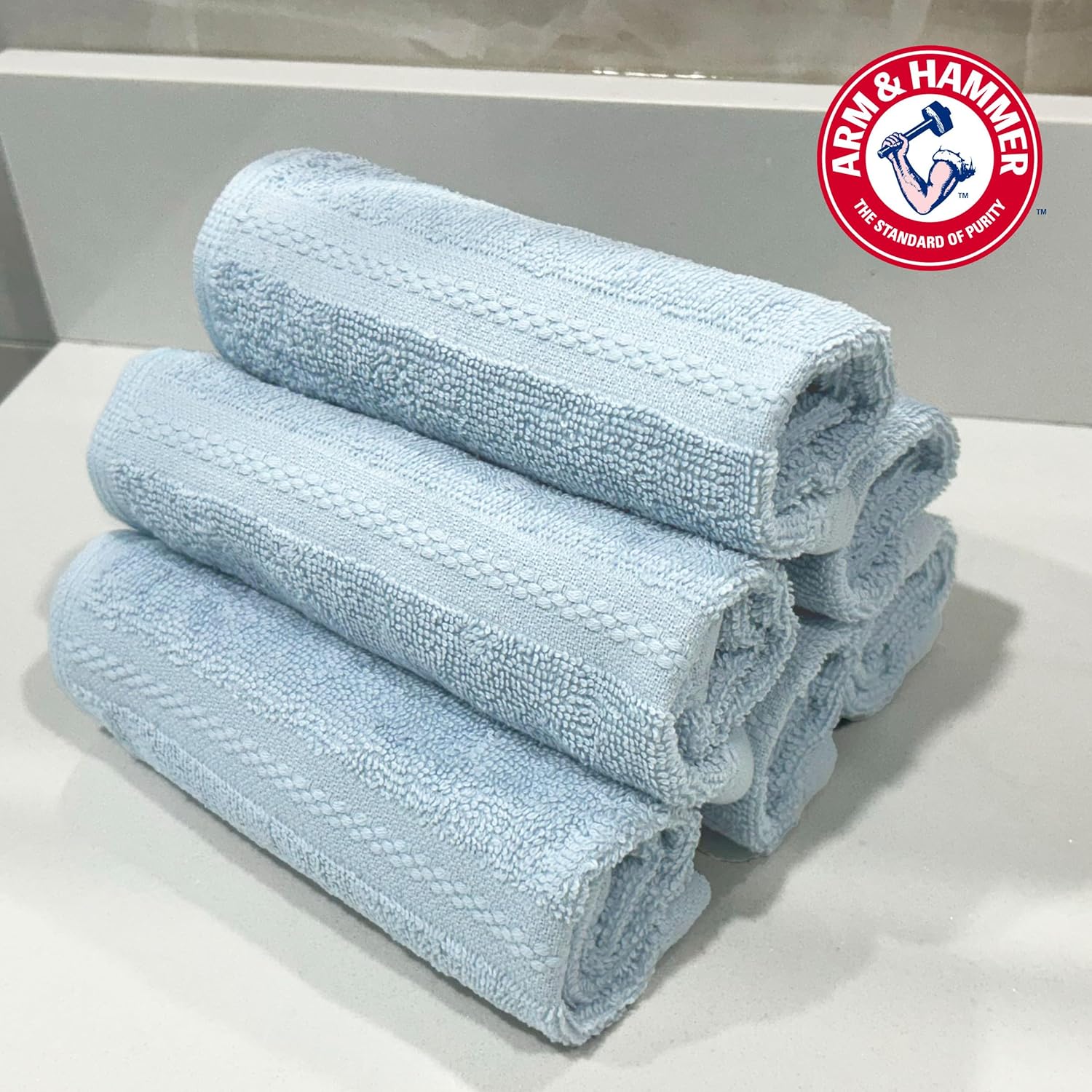 AntiOD 6-Piece Performance Towel Set Grey