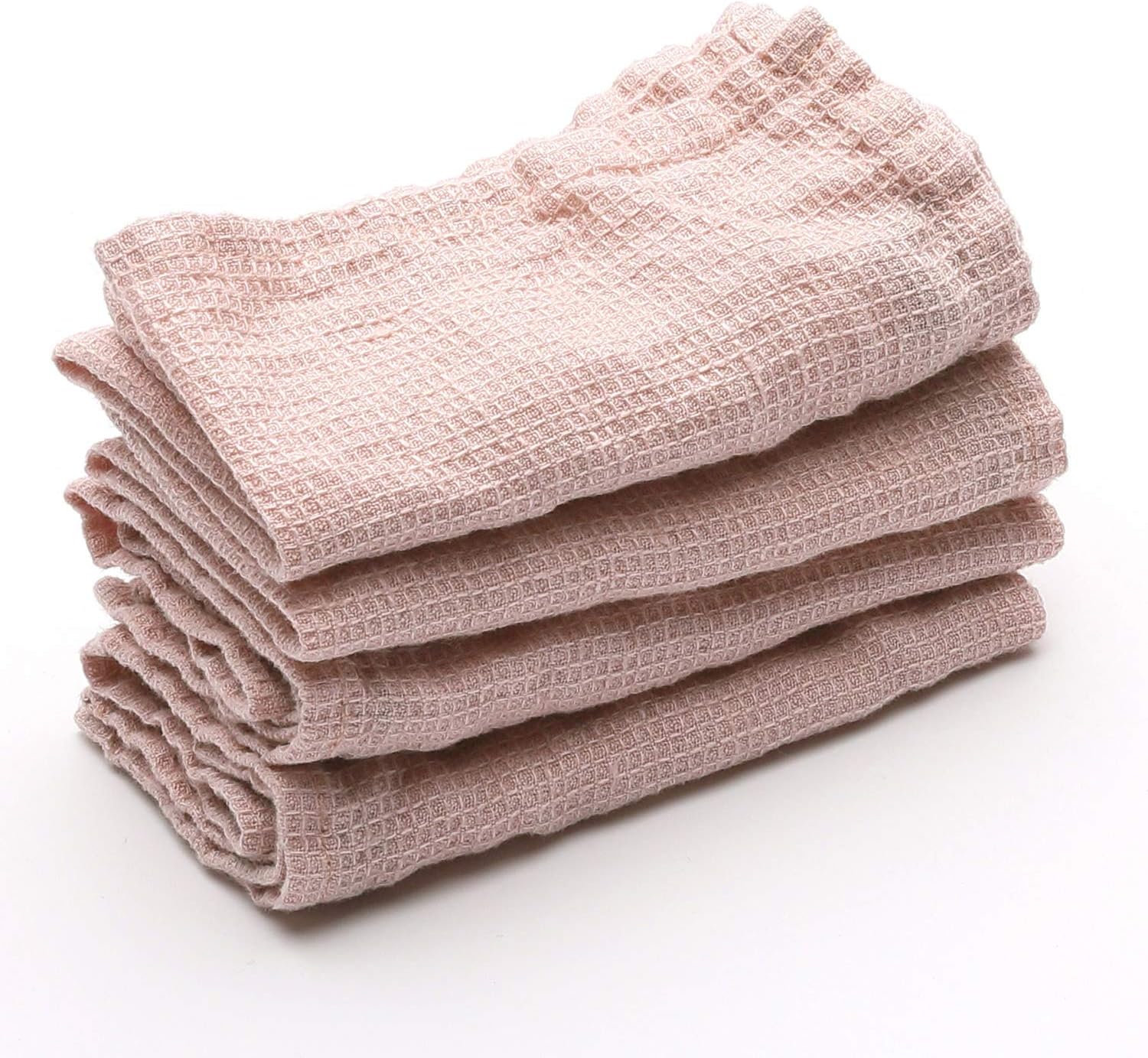 LinenMe Waffle Washcloth Set 4 Pieces Rosa 12x12
