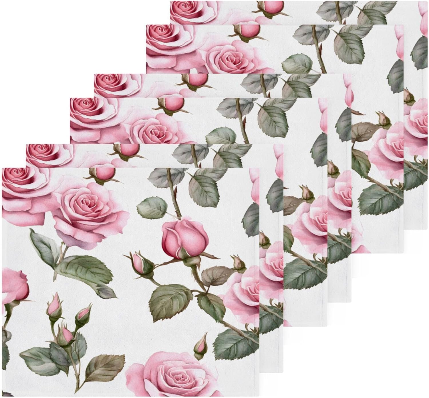 Delightful Xigua Roses Washcloth Set