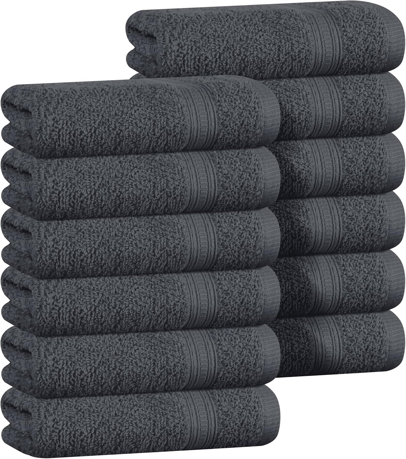 BOUTIQUO Ultra Soft Cotton Washcloths 12 Piece Set