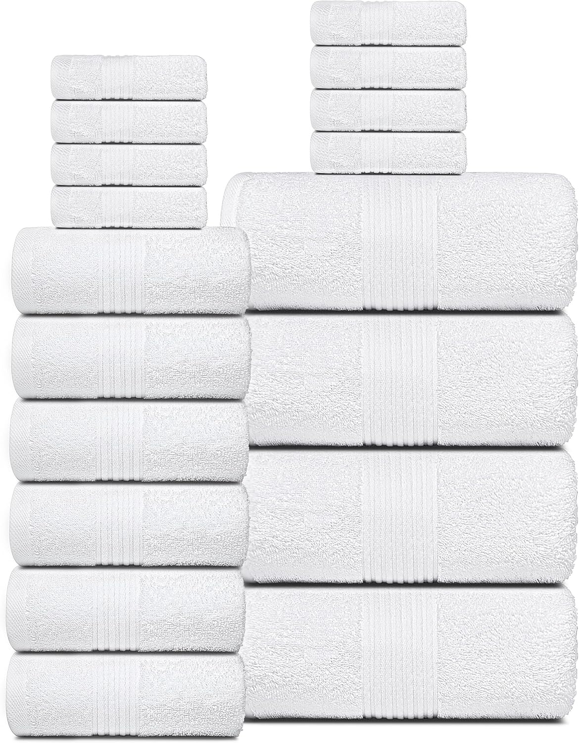 Dewall Maisons 18-Piece White Towel Set
