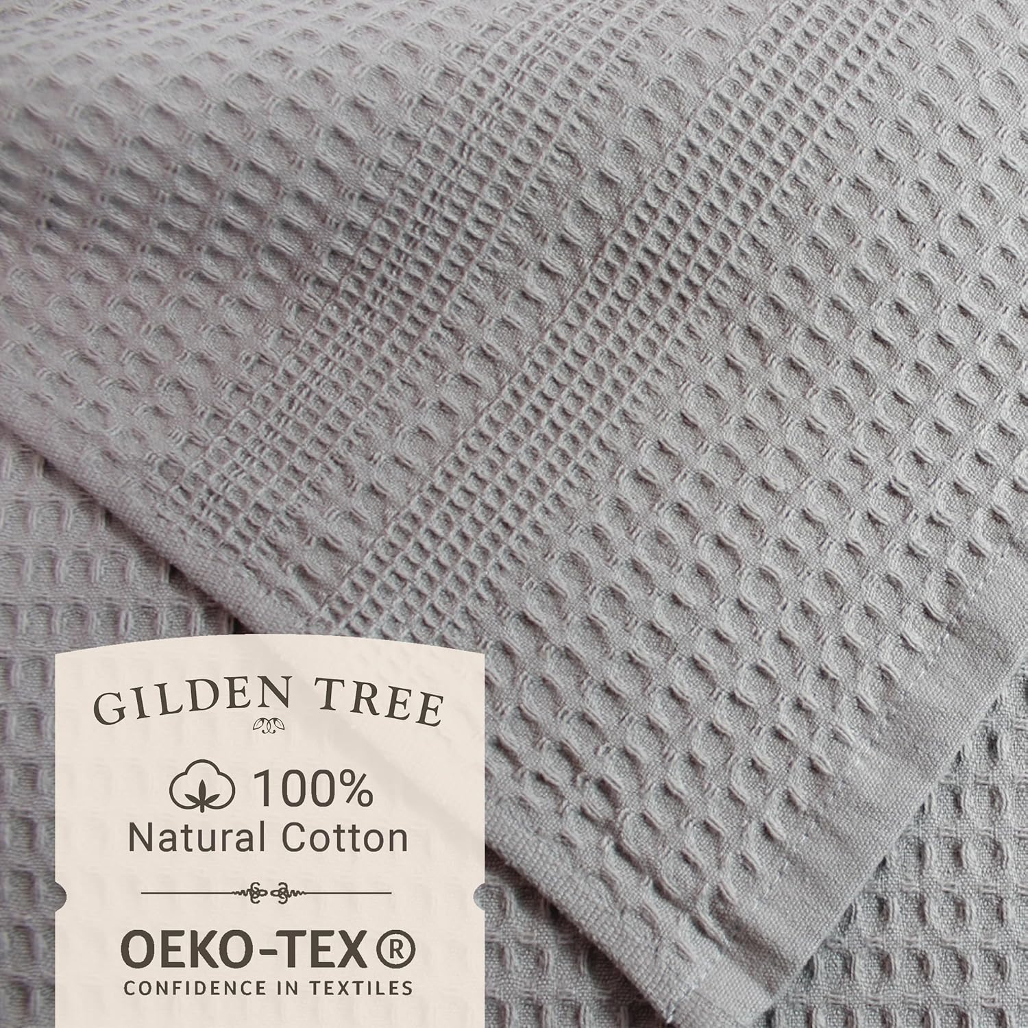 Gilden Tree Waffle Towels Set of 4 Pewter