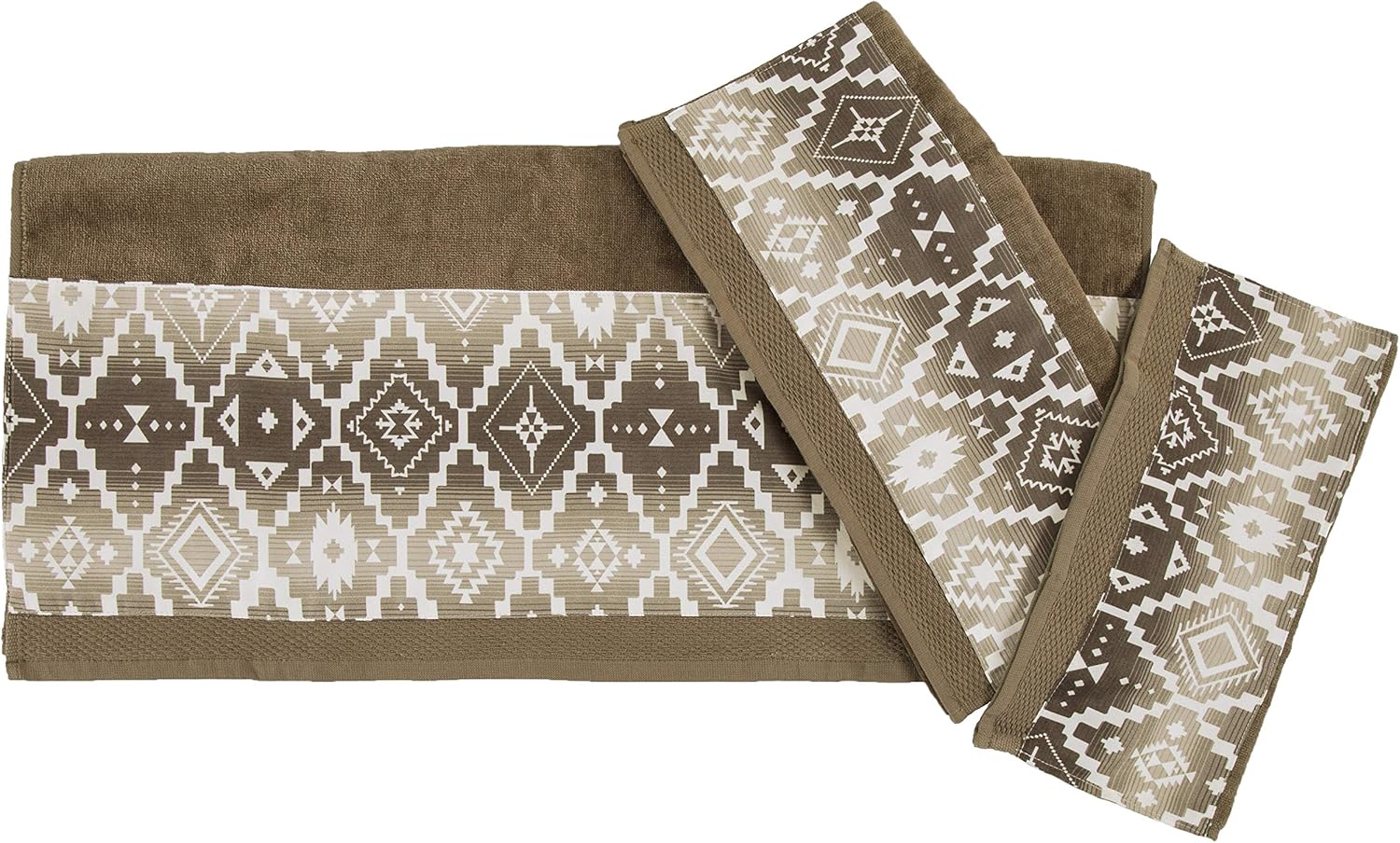 Mocha Rustic bath towel set