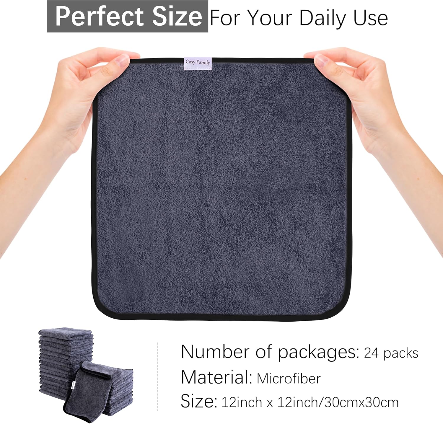 Cosy Family 24-Pack Washcloths