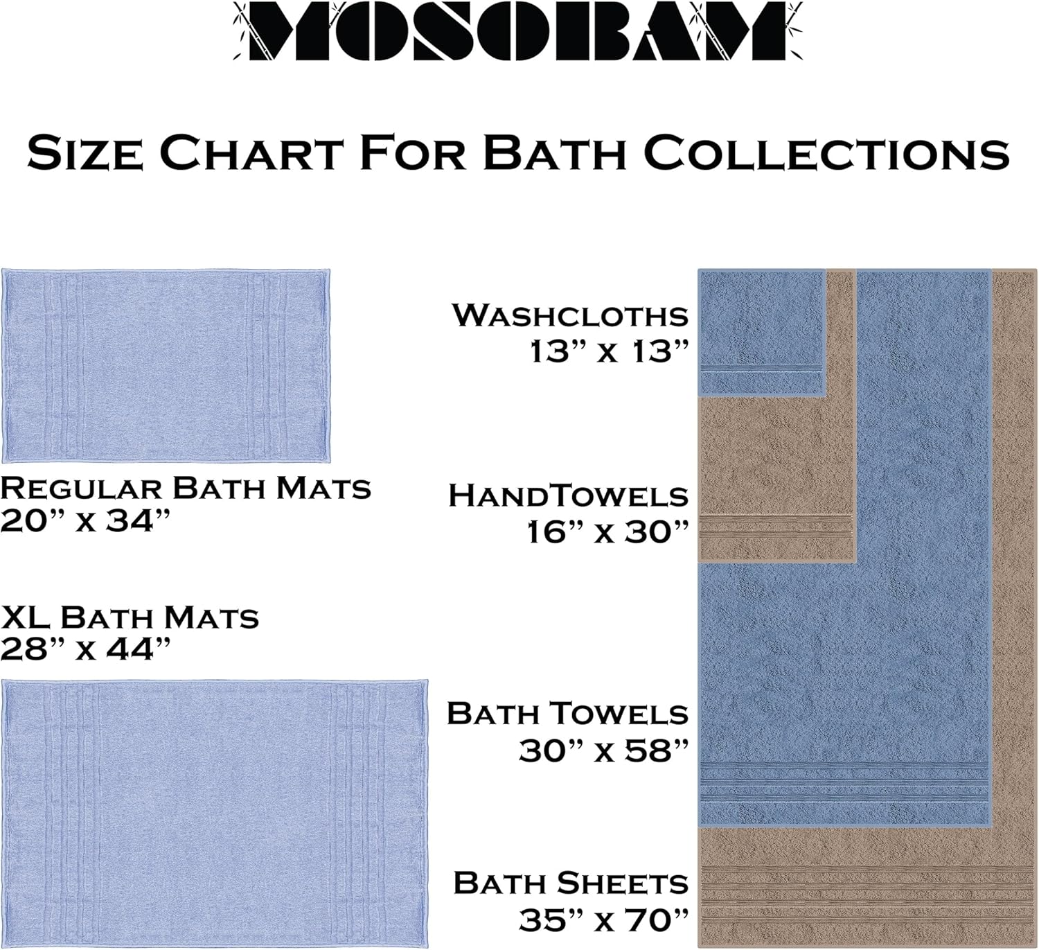 Luxurious 13x13 Washcloths from Mosobam