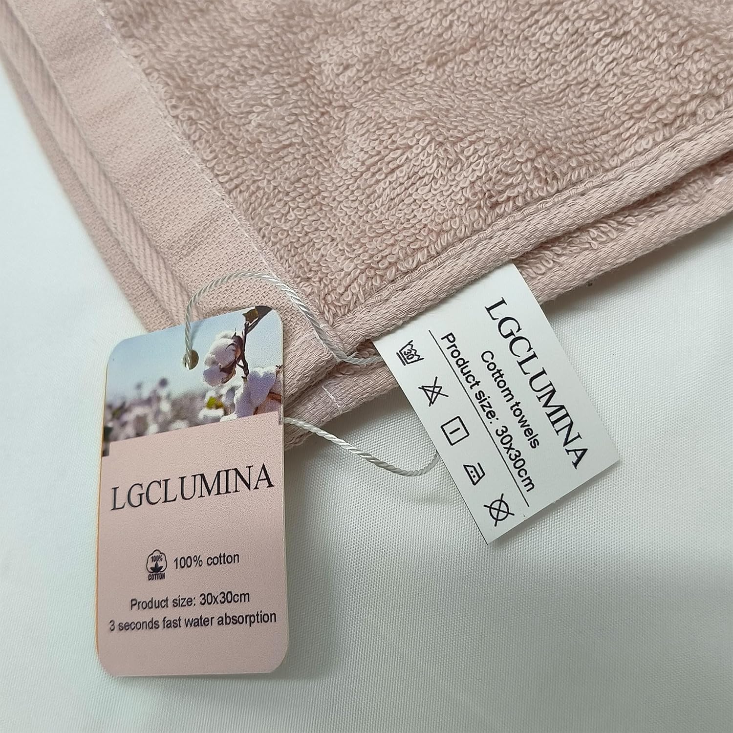 LGCLUMINA Cotton Face Washcloths Ultra-Soft Eco-Friendly Towels for Daily Use