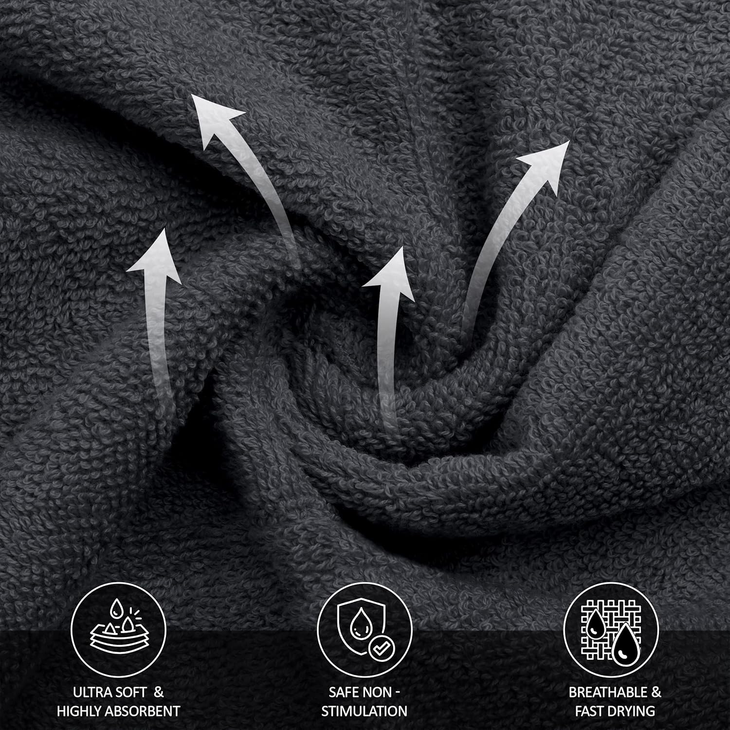 Luxury Viscose Washcloths Set 12x12
