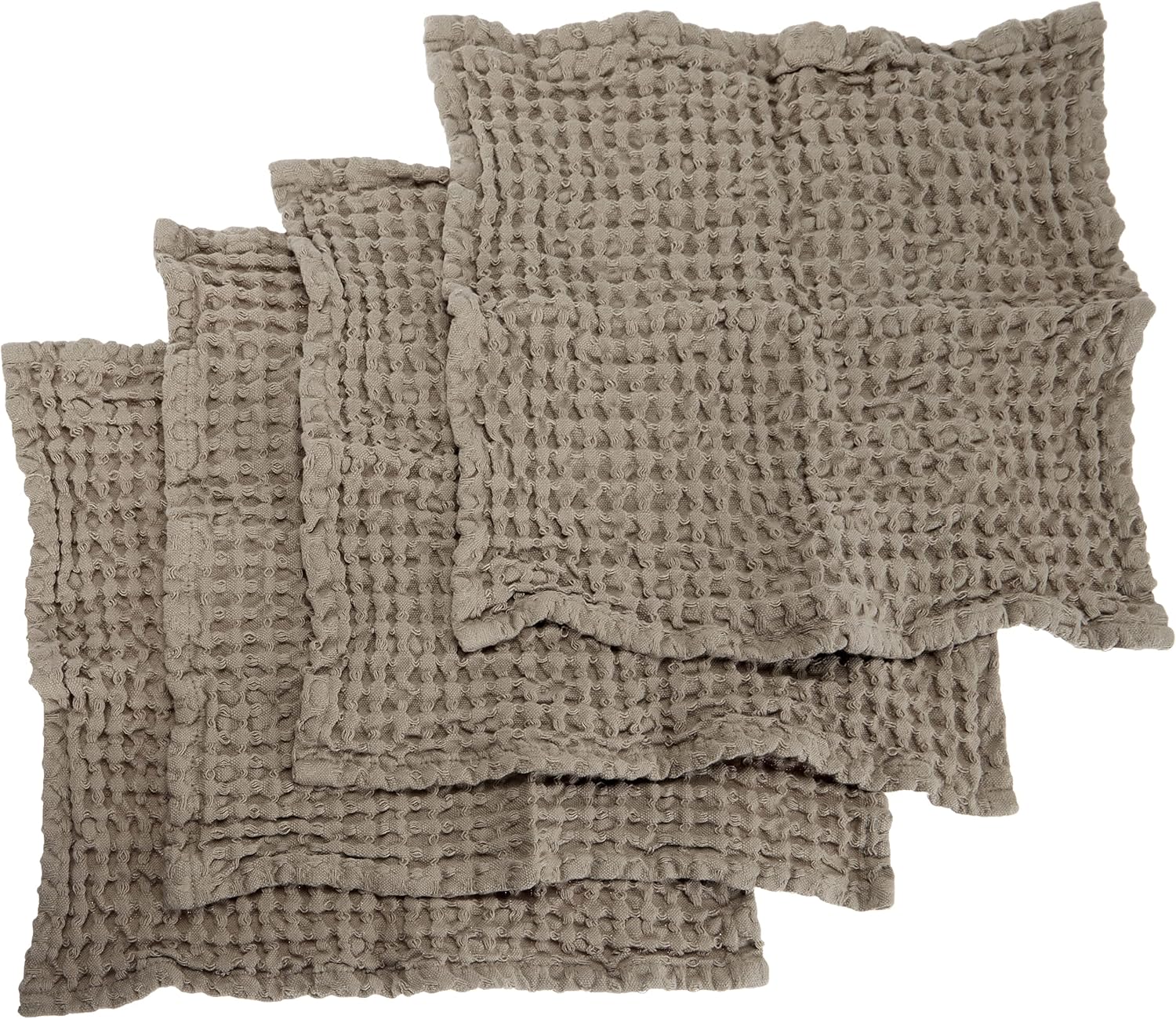 Set of 2 12x12 Waffle Washcloths Match_AC1124CT_BK