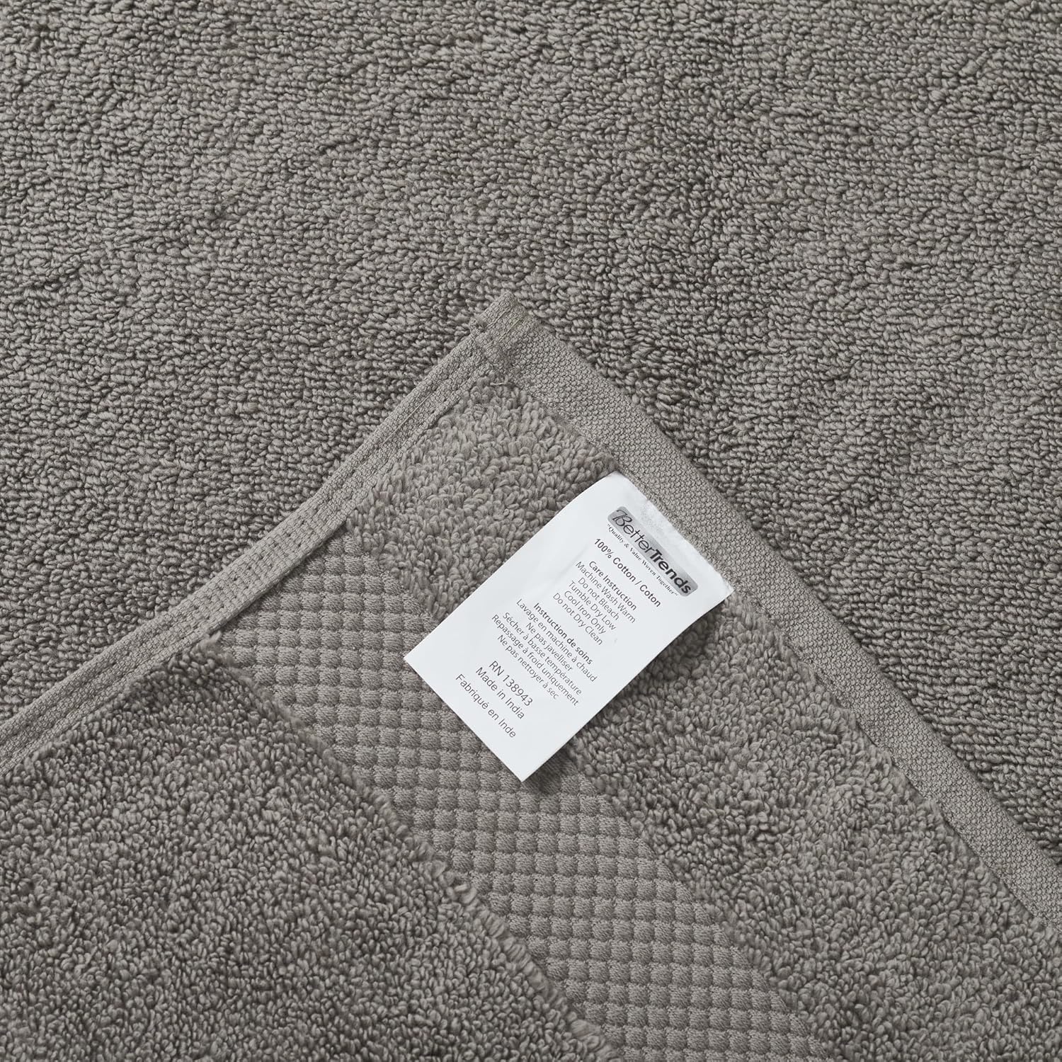 100 Cotton Washcloth Pack of 2 12x12 Inches