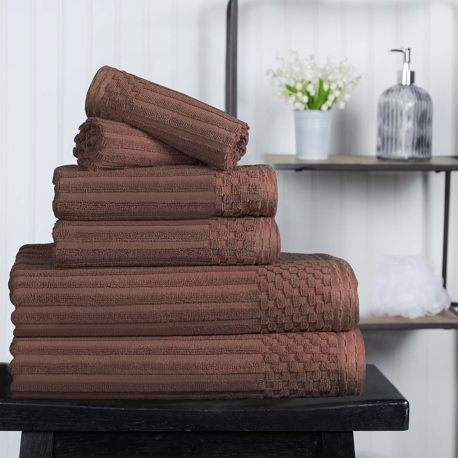 Durable Cotton 6-Piece Towel Set for Daily Use