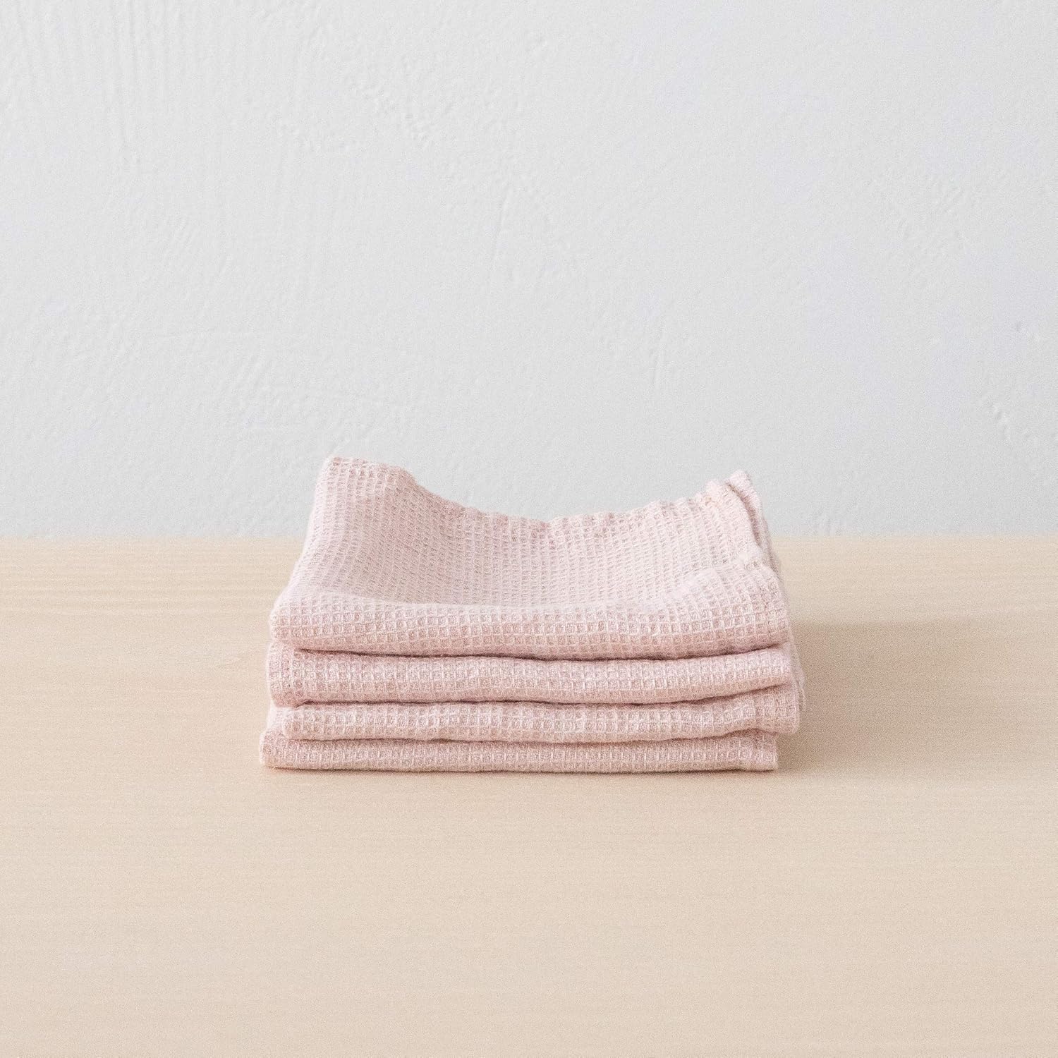 LinenMe Waffle Washcloth Set 4 Pieces Rosa 12x12