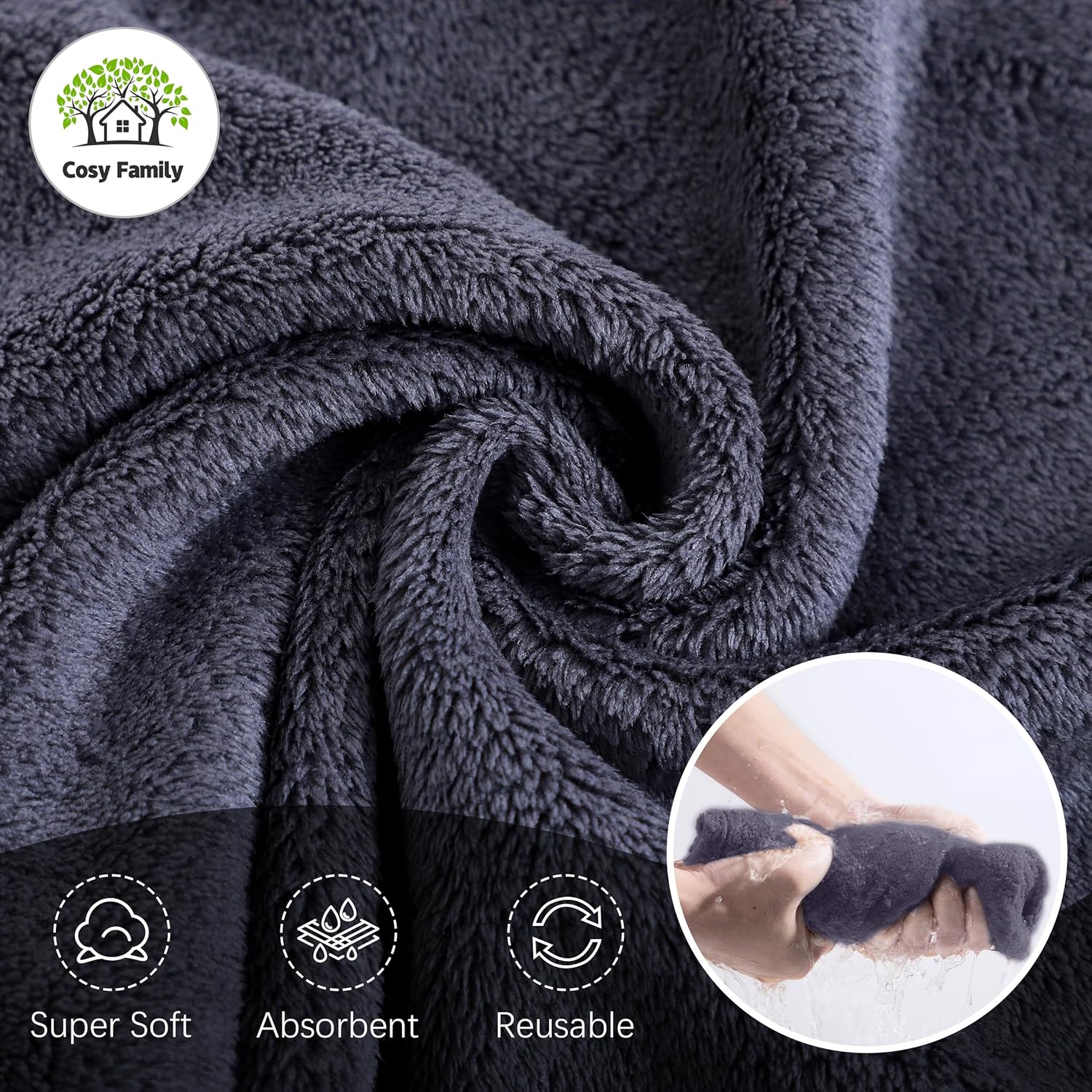 Cosy Family 24-Pack Washcloths