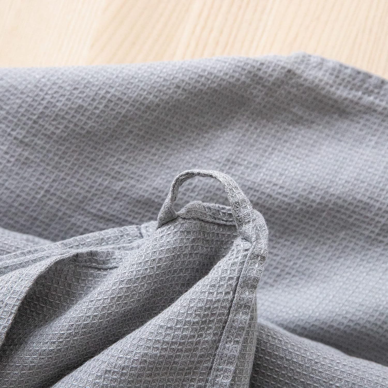 LinenMe Hand Towels Set of 4 12x12 Graphite Soft Dries Quickly
