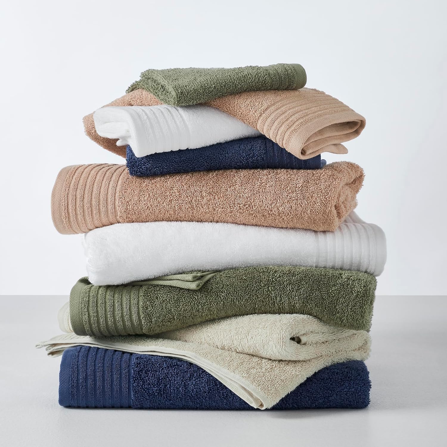 Great Bay Home Pink Bath Towels - Ultra-Soft 100 Featherpun Cotton Set
