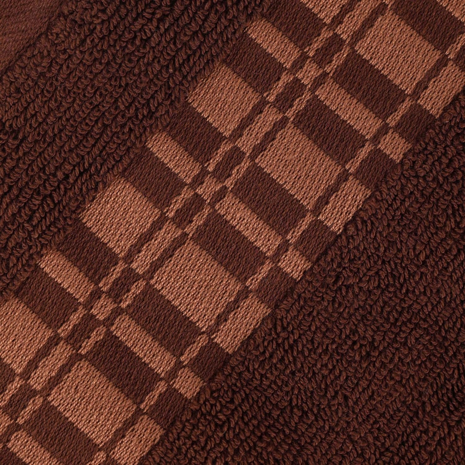 6-Piece Geometric Cotton Towels - Quick Dry Stylish