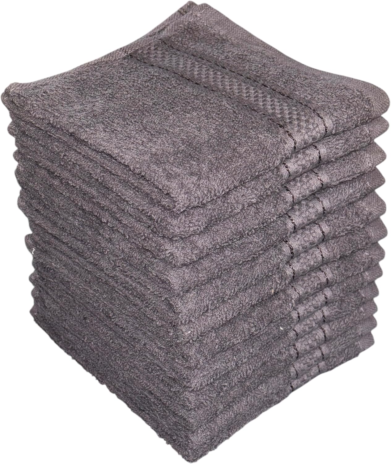 12-Piece Luxurious Soft Machine Washable Washcloths for Face Body 12x12 inch