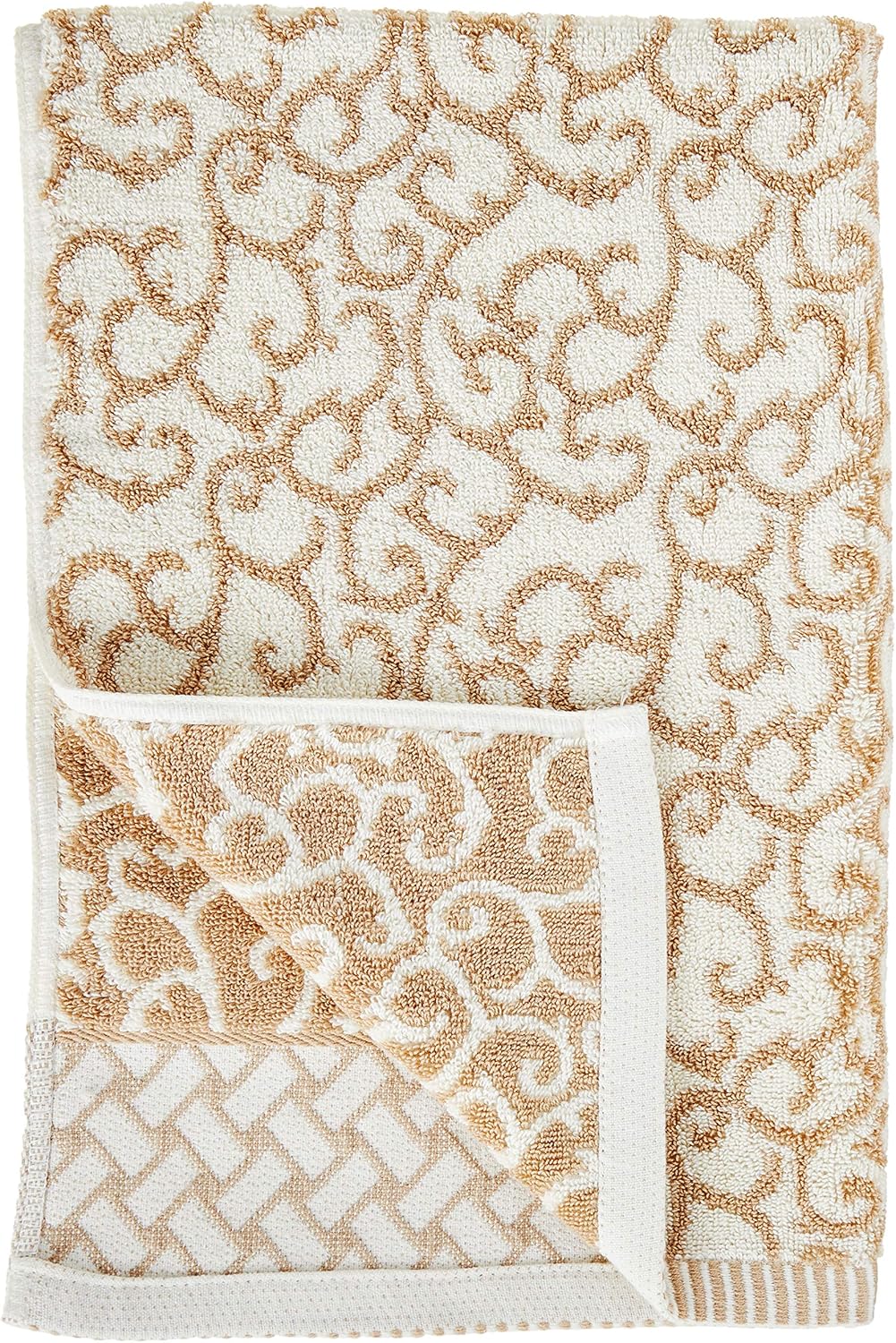 Violet Linen Swirl Pattern Bath Towels